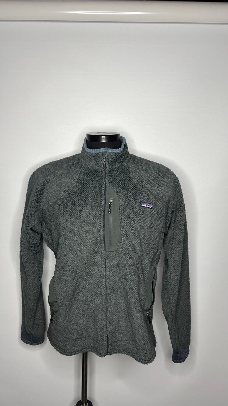 Patagonia R1 Full Zip Sherpa Polartec Fleece Jacket Gray Mens XL